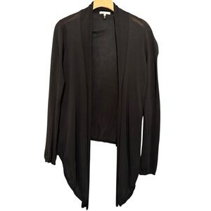 Vince Women’s Size M Black Lightweight Knit Open Drapey Cardigan